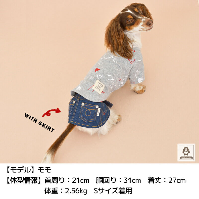英字柄Tシャツ XS/S/M/L/XL/XXL TINOTITO -ティノティート- 犬服 ドッグウェア トイプードル チワワ ポメラニアン TT22SS tt161253-1