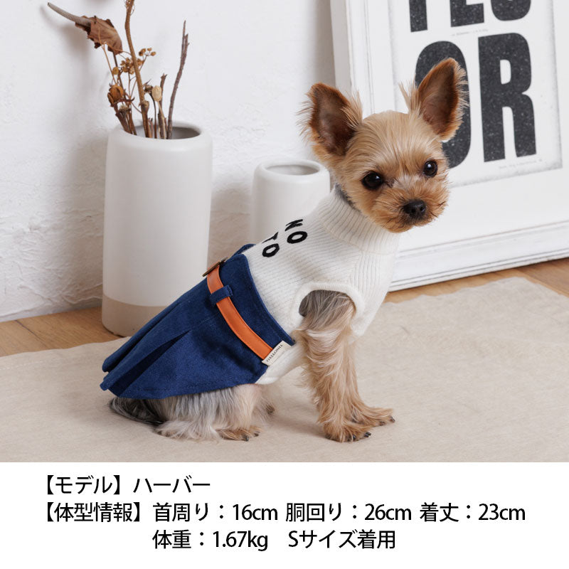 ハイウエスト風ワンピ XS/S/M/L/XL/XXL TINOTITO -ティノティート- 犬服 ドッグウェア トイプードル チワワ ポメラニアン TT22AW tt164281-1
