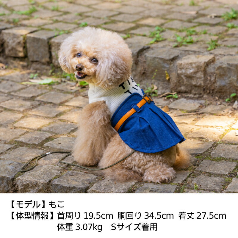 ハイウエスト風ワンピ XS/S/M/L/XL/XXL TINOTITO -ティノティート- 犬服 ドッグウェア トイプードル チワワ ポメラニアン TT22AW tt164281-1