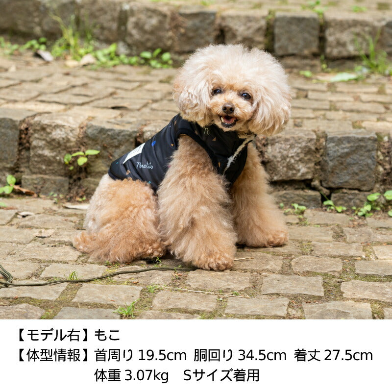 幾何学柄ふわふわコート XS/S/M/L/XL/XXL TINOTITO -ティノティート- 犬服 ドッグウェア トイプードル チワワ ポメラニアン TT22AW tt162283-1