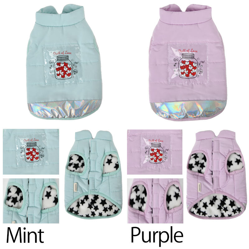 ハートフィルム中綿コート XS/S/M/L/XL/XXL TINOTITO -ティノティート- 犬服 ドッグウェア トイプードル チワワ ポメラニアン TT22AW tt162285-1