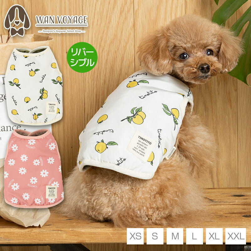 プリントリバーシブルベスト XS/S/M/L/XL/XXL TINOTITO -ティノティート- 犬服 ドッグウェア TT23AW tt231317-1