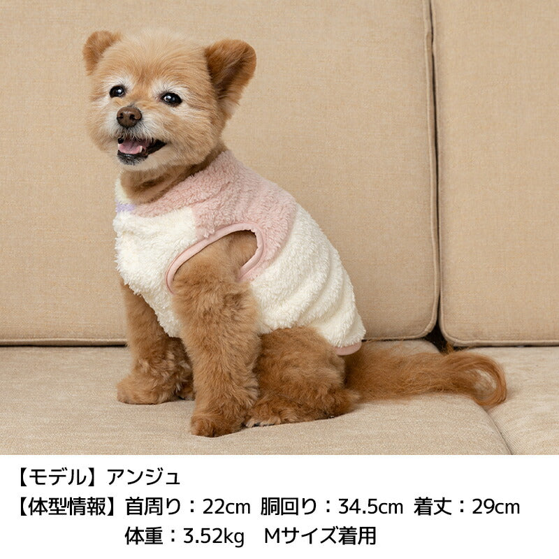 パステルブロックボアコート XS/S/M/L/XL/XXL TINOTITO -ティノティート- 犬服 ドッグウェア TT23AW tt231321-1