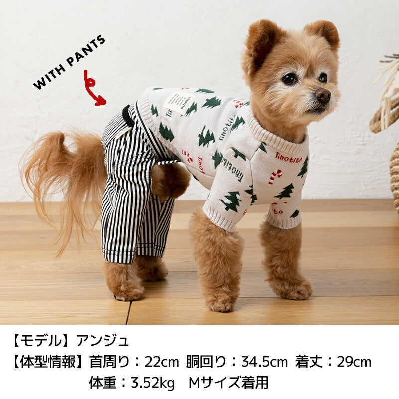 ツリー柄ニット XS/S/M/L/XL/XXL TINOTITO -ティノティート- クリスマス 犬服 ドッグウェア TT23AW tt231327-1
