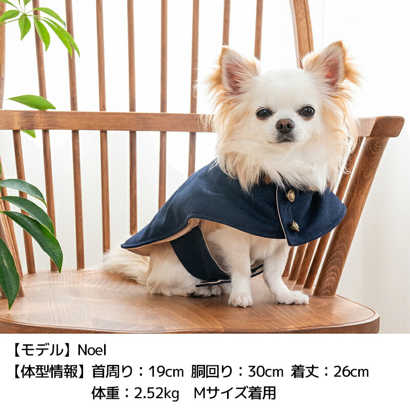 ヒョウ柄襟マント XS/S/M/L/XL/XXL TINOTITO -ティノティート- 犬服 ドッグウェア TT24AW