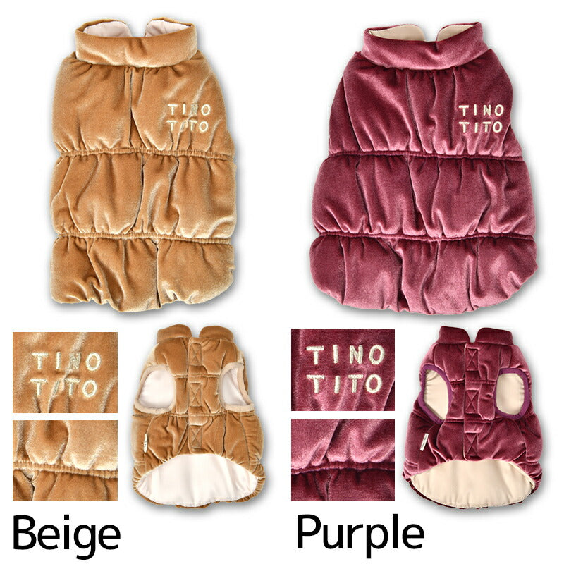 ベロアシャーリングアウター XS/S/M/L/XL/XXL TINOTITO -ティノティート- 犬服 ドッグウェア TT24AW