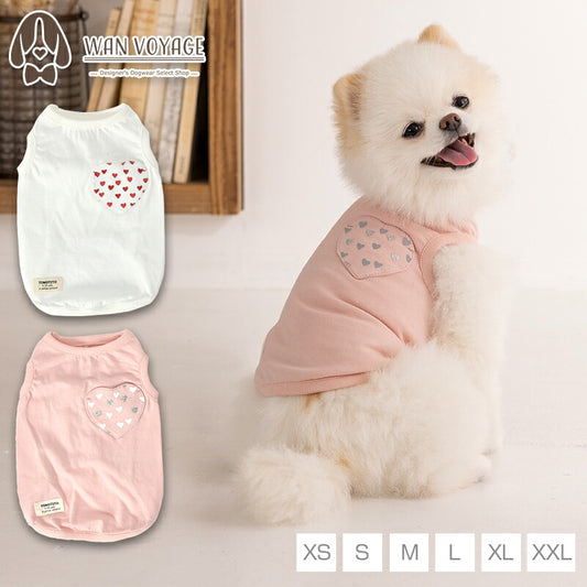 ハートポケットタンク XS/S/M/L/XL/XXL TINOTITO -ティノティート- 犬服 ドッグウェア TT25SS tt251397