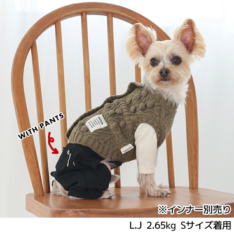 ポコポコナチュラルニット XS/S/M/L/XL/XXL TINOTITO -ティノティート- 犬服 ドッグウェア TT25AW tt251411