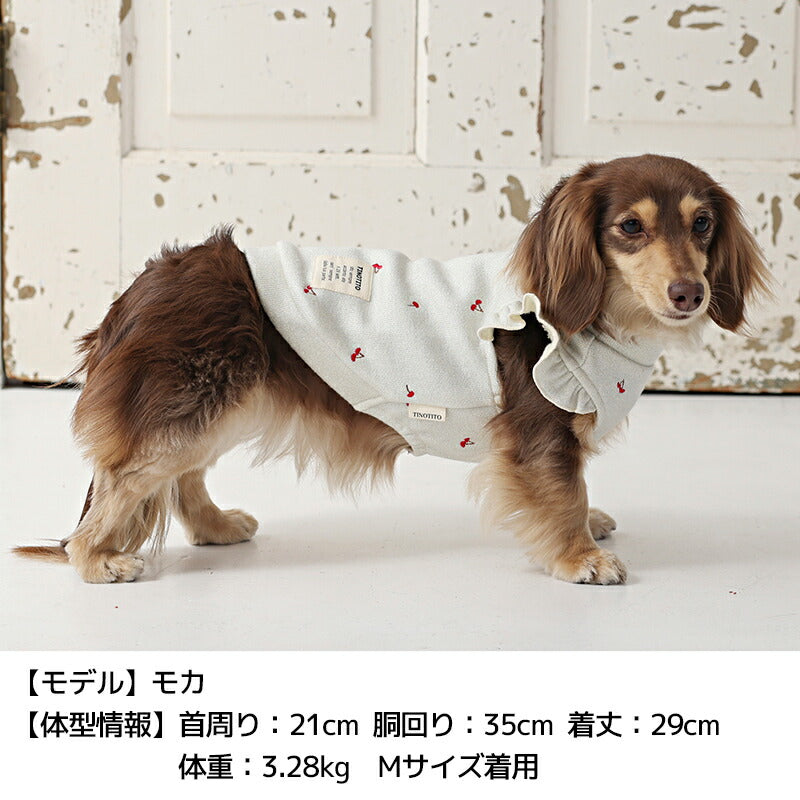 袖フリルハートラメニット XS/S/M/L/XL/XXL TINOTITO -ティノティート- 犬服 ドッグウェア TT25AW tt251412