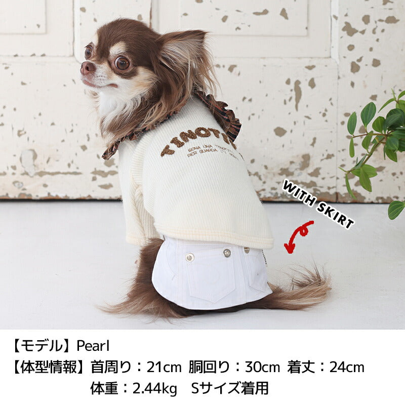 タータン襟長袖ニット XS/S/M/L/XL/XXL TINOTITO -ティノティート- 犬服 ドッグウェア TT25AW tt251413