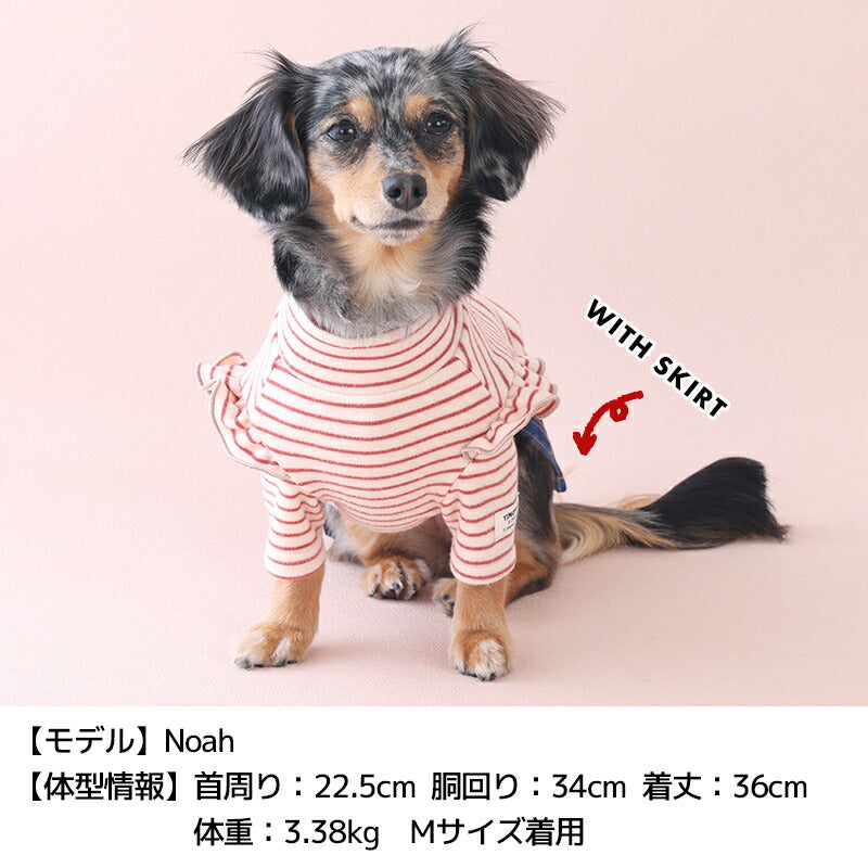 肩フリル長袖トレーナー XS/S/M/L/XL/XXL TINOTITO -ティノティート- 犬服 ドッグウェア TT25AW tt251415
