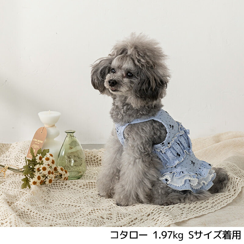 リボン柄キャミワンピ XS/S/M/L/XL/XXL Un TouTou -アントゥトゥ- 犬用 UT25SS ut251002