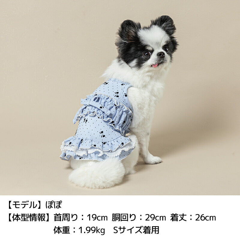 リボン柄キャミワンピ XS/S/M/L/XL/XXL Un TouTou -アントゥトゥ- 犬用 UT25SS ut251002