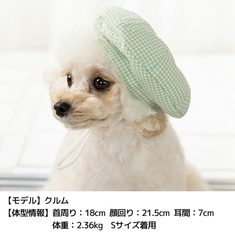 ギンガムチェック柄帽子 S/M/L Un TouTou -アントゥトゥ- 犬用 UT25SS ut252023