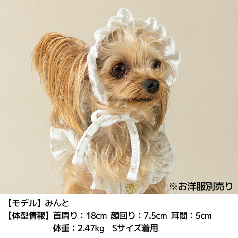 小花柄レース帽子 S/M/L Un TouTou -アントゥトゥ- 犬用 UT25SS ut252027