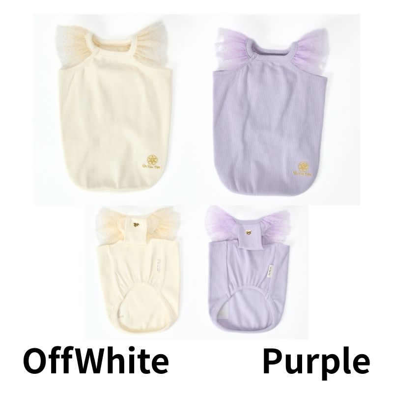 袖チュールタンク XS/S/M/L/XL/XXL/DS/DM Un TouTou -アントゥトゥ- 犬服 ドッグウェア UT26SS ut261118