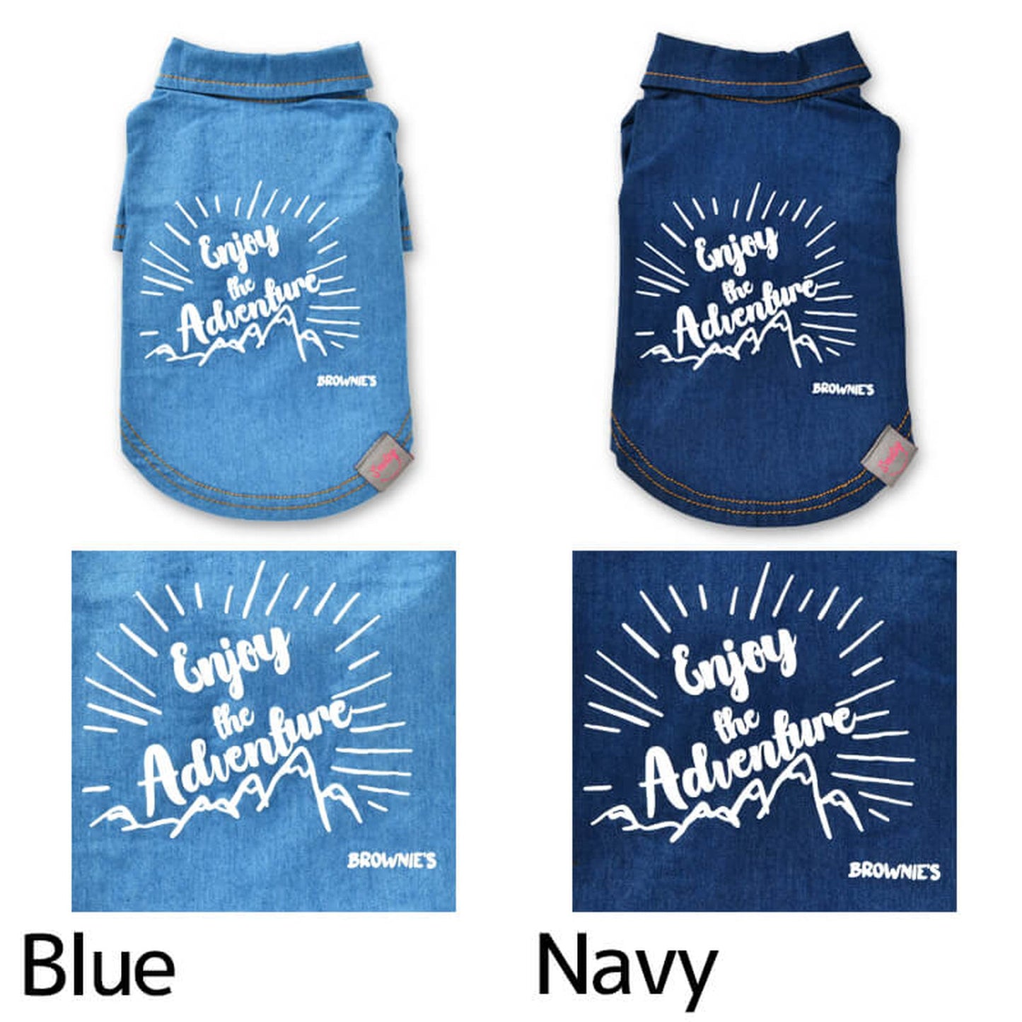 マウンテンデニムシャツ S/M/L/XL/XXL BROWNIE'S-ブラウニーズ- 犬服 ドッグウェア トイプードル チワワ ポメラニアン BR22SS br162684-1