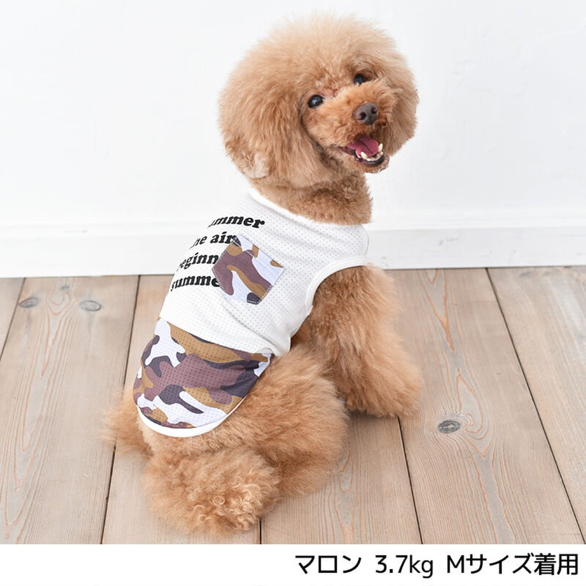 レイヤードカモフラタンク S/M/L/XL Dulce-ドゥルチェ- 犬服 ドッグウェア トイプードル チワワ ポメラニアン DU20SS du141004-1