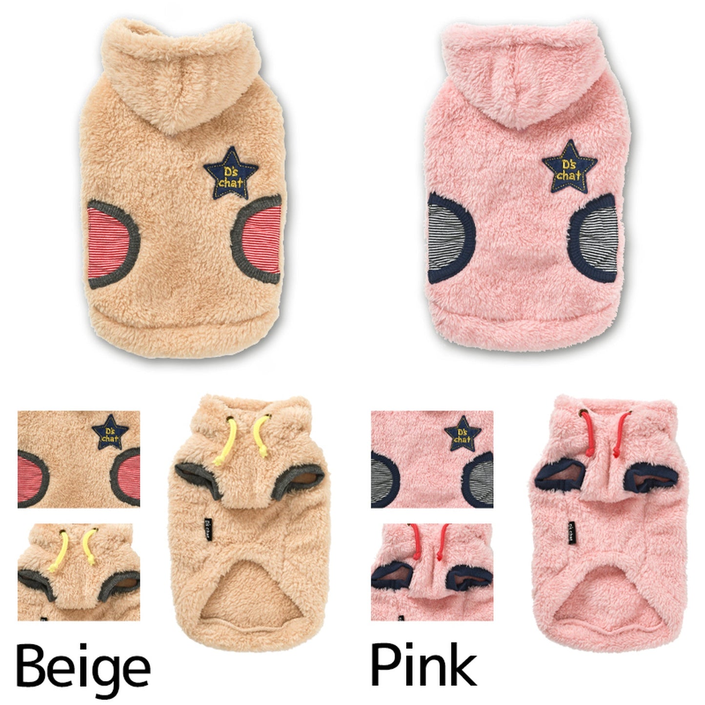 ポケットボーダーパーカ XL/XXL/DS/DM D's Chat-ディーズチャット- 犬服 ドッグウェア トイプードル チワワ ポメラニアン DS21AW ds152104-2