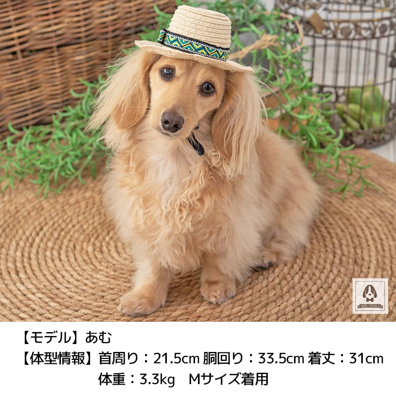 麦わら帽子 S/M/L Solgra-ソルグラ- 犬用 帽子 ハット アクセサリー トイプードル チワワ ポメラニアン SO22SS so169190-1