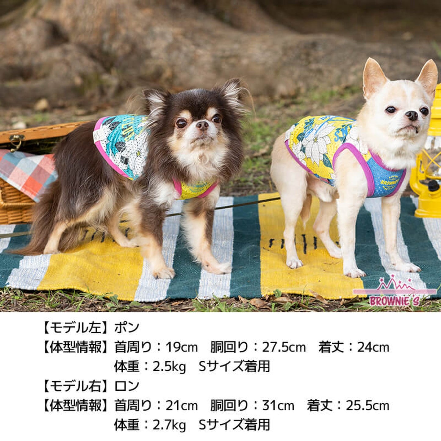 クレマチス柄メッシュタンク S/M/L/XL/XXL BROWNIE'S-ブラウニーズ- 犬服 ドッグウェア トイプードル チワワ ポメラニアン BR22SS br161673-1