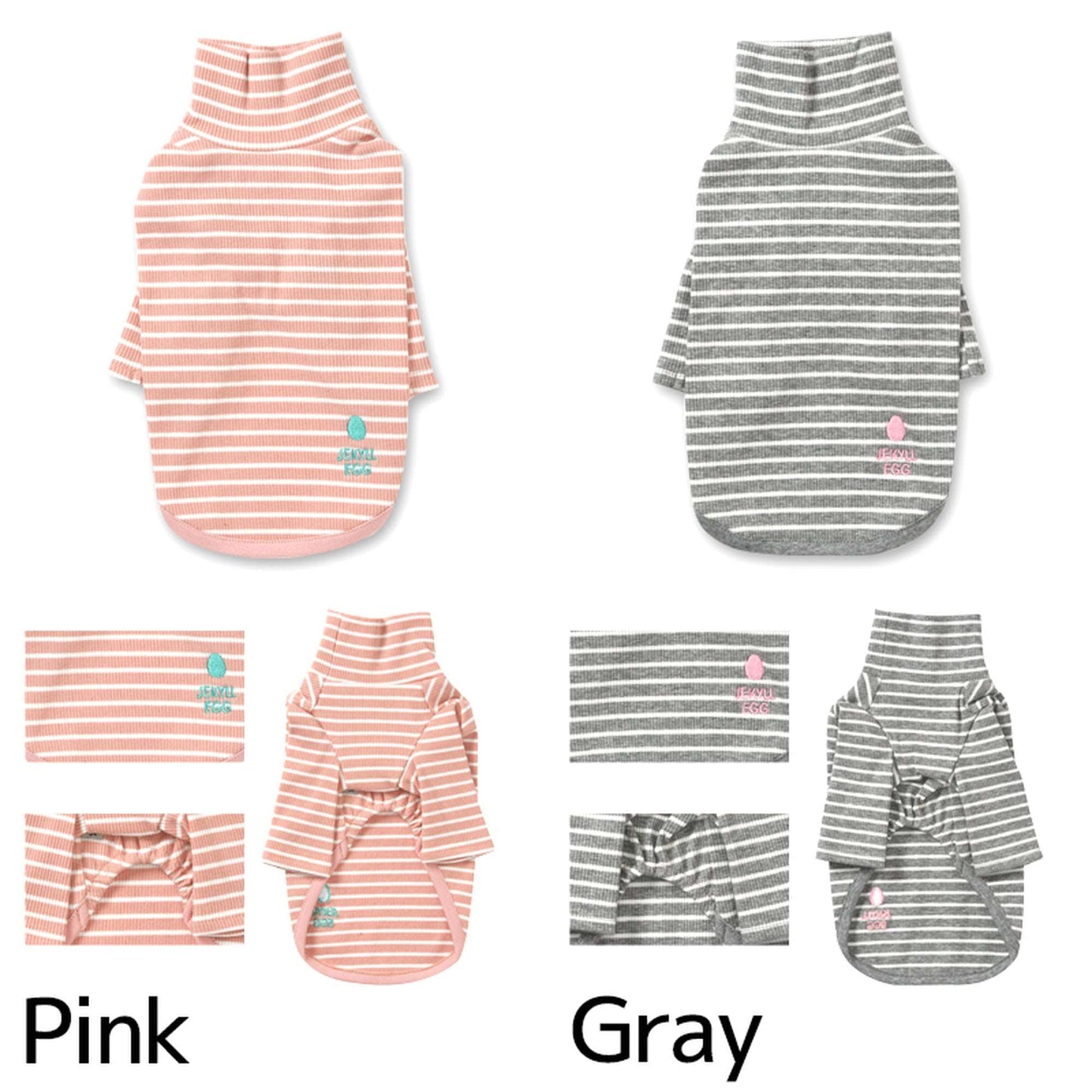 JE241 ボーダーロング袖 XS/S/M/L/XL Jekyll Egg-ジキルエッグ- 犬服 長袖 ドッグウェア トイプードル チワワ ポメラニアン JE21AW je151241-1