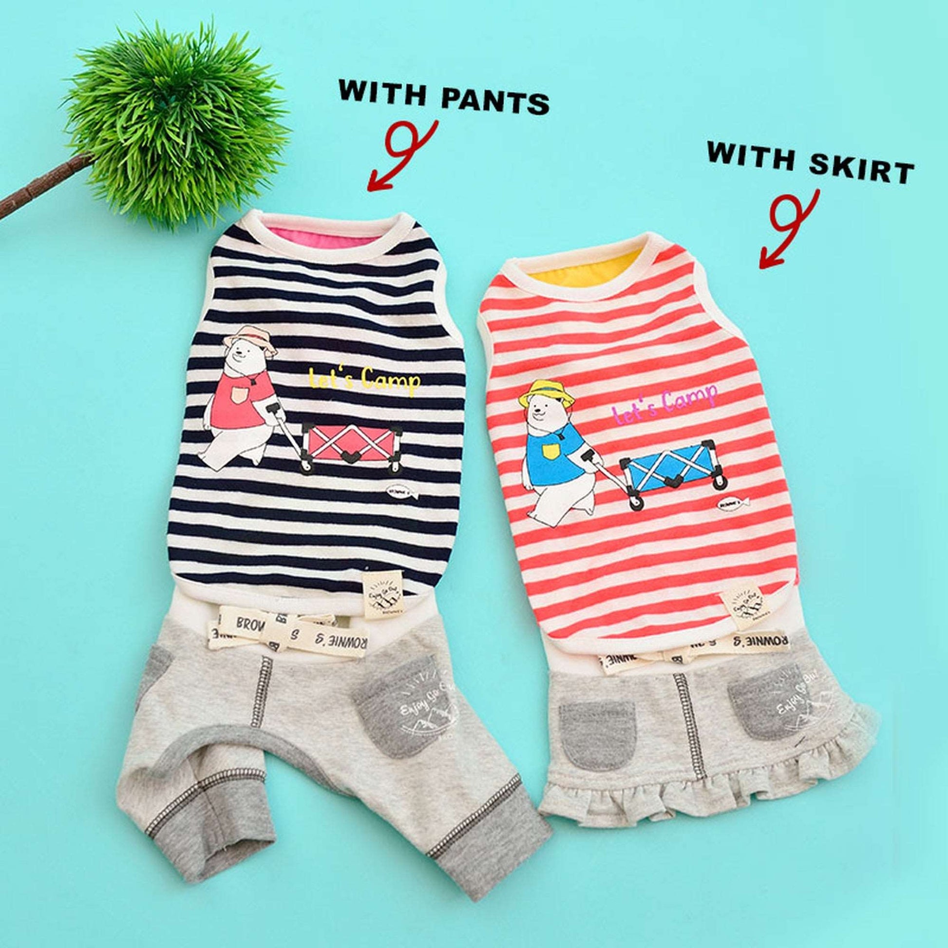 しろくまさんとキャリータンクトップ 犬服 ドッグウェア S/M/L/2L(XL)/3L(XXL) ワンボヤージュ ブラウニーズ トイプードル チワワ ダックス br141572-1