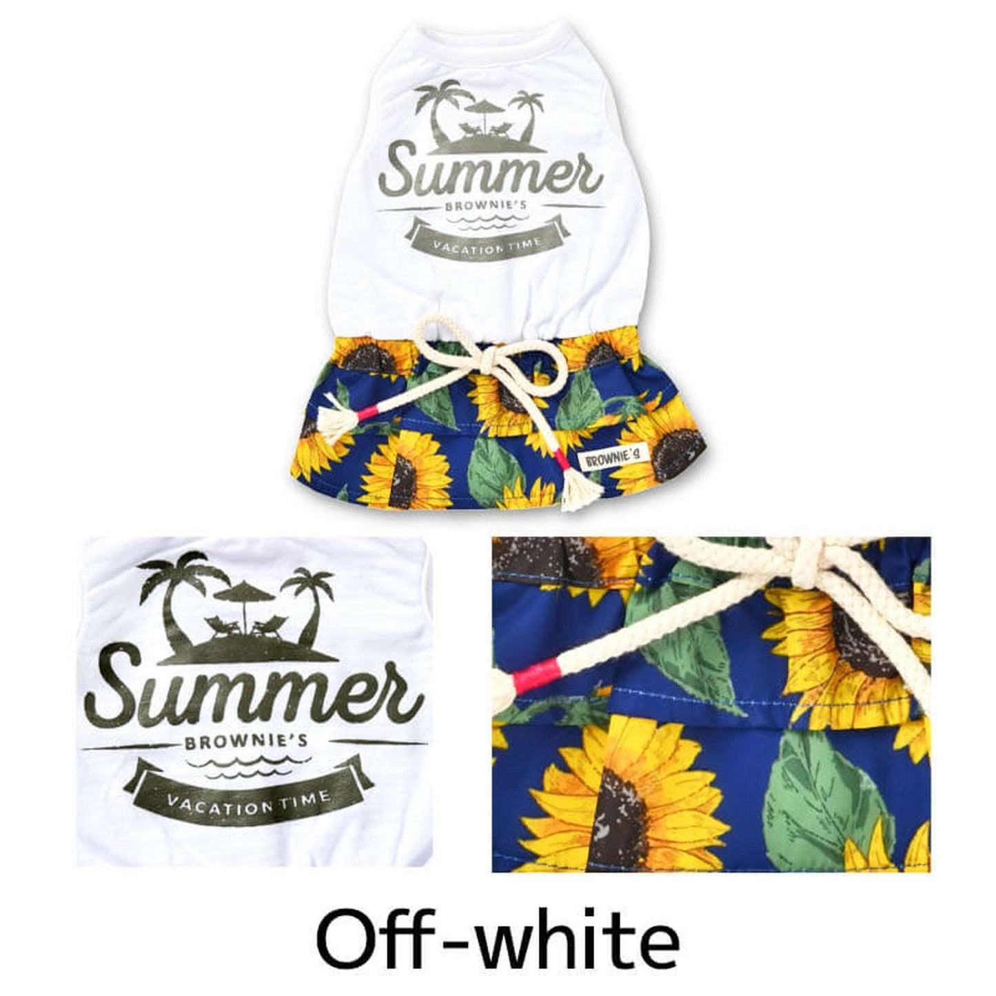 ひまわり柄ワンピ S/M/L/XL/XXL BROWNIE'S-ブラウニーズ- 犬服 ドッグウェア トイプードル チワワ ポメラニアン BR22SS br164676-1