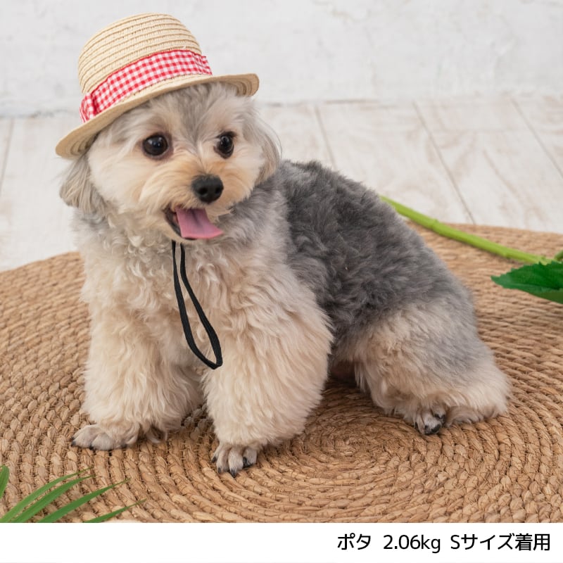 麦わら帽子 S/M/L Solgra-ソルグラ- 犬用 帽子 ハット アクセサリー トイプードル チワワ ポメラニアン SO22SS so169190-1