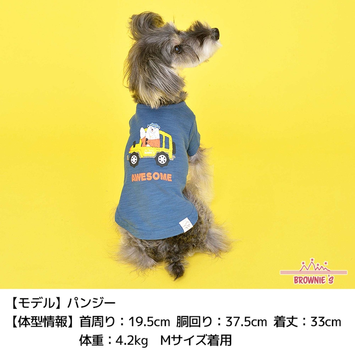 しろくまさんとドライブTシャツ S/M/L/2L/3L BROWNIE'S-ブラウニーズ- 犬服 ドッグウェア トイプードル チワワ ポメラニアン br151606-1 BR21SS
