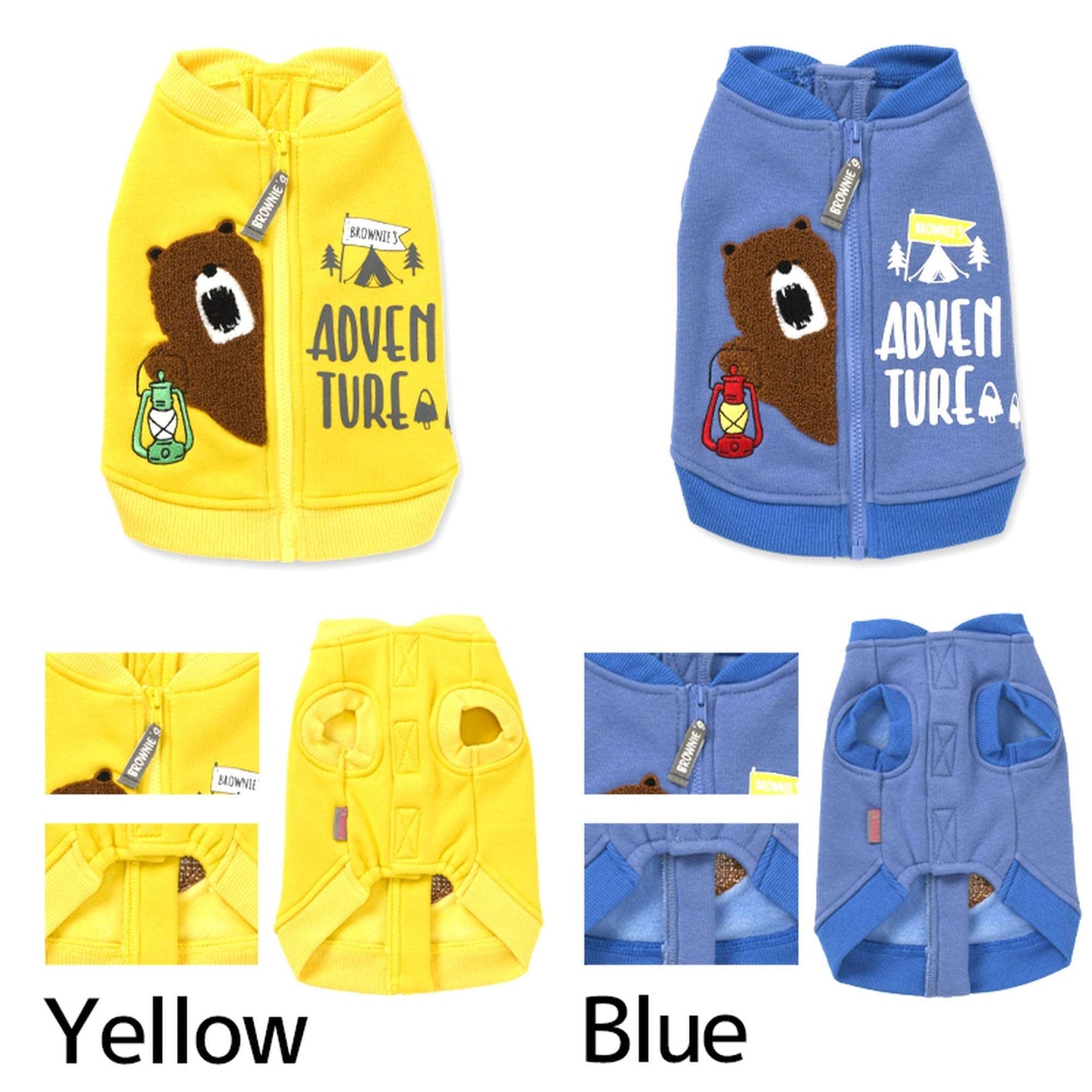 くまさんとキャンプベスト S/M/L/XL/XXL BROWNIE'S-ブラウニーズ- 犬服 ドッグウェア トイプードル チワワ ポメラニアン BR21AW br152643-1