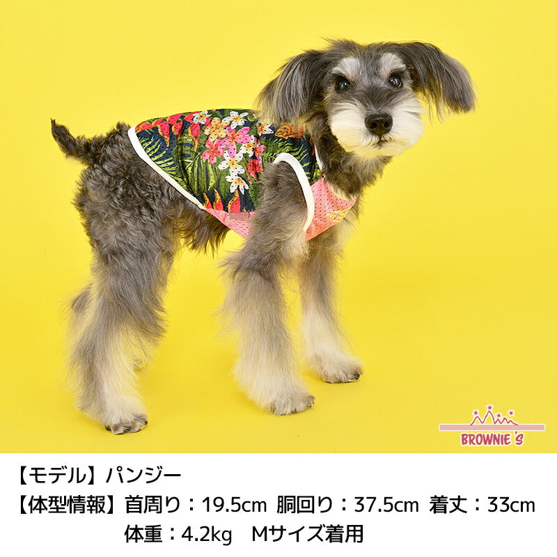 メッシュ南国柄タンク S/M/L/2L/3L BROWNIE'S-ブラウニーズ- 犬服 ドッグウェア トイプードル チワワ ポメラニアン br151607-1 BR21SS