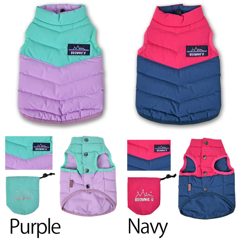 ポーチ付き切替コート S/M/L/XL/XXL BROWNIE'S-ブラウニーズ- 犬服 ドッグウェア トイプードル チワワ ポメラニアン BR22AW br162707-1