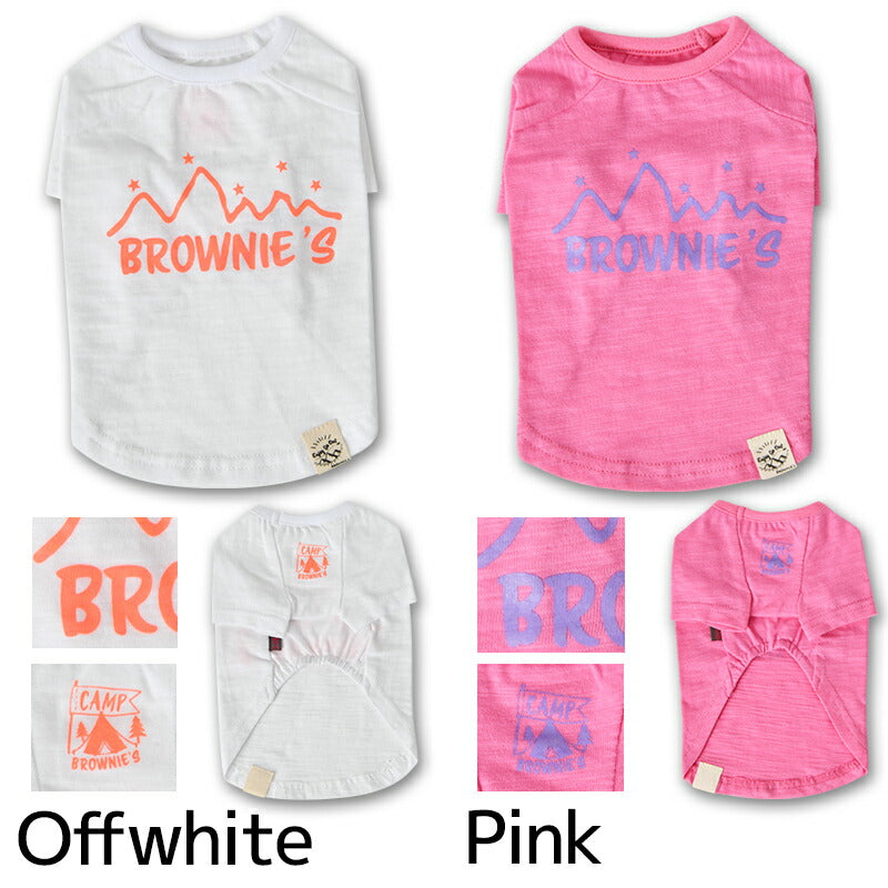 蓄光ロゴTシャツ S/M/L/XL/XXL BROWNIE'S-ブラウニーズ- 犬服 ドッグウェア トイプードル チワワ ポメラニアン BR23SS br231727-1