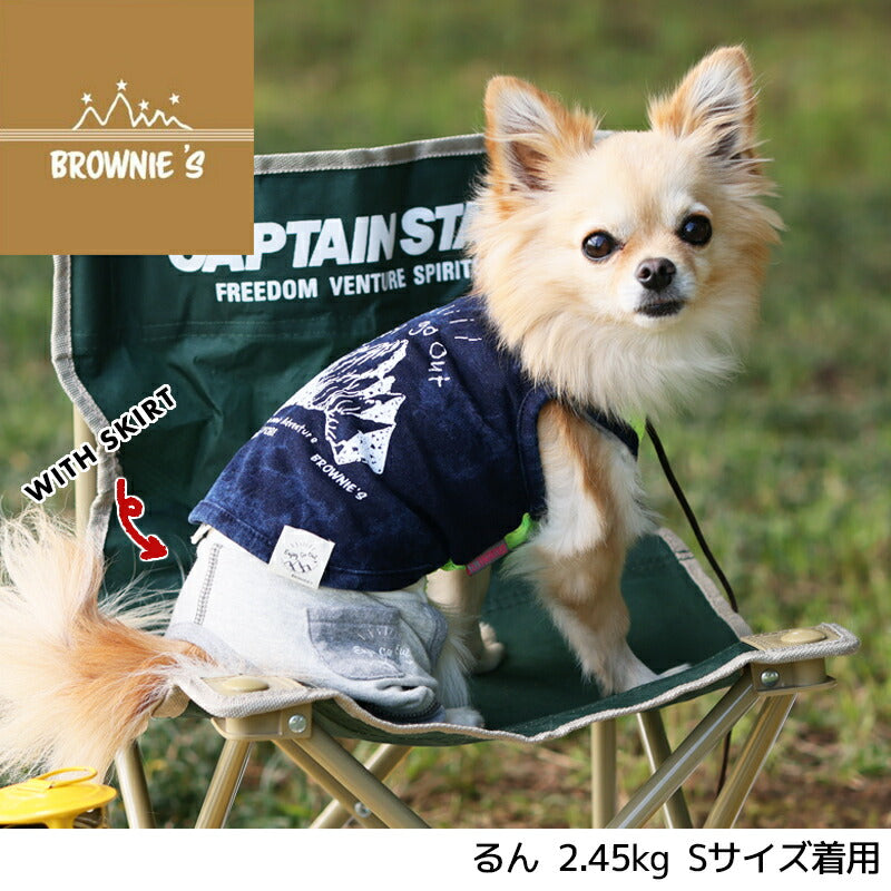 ウォッシュデニムタンク S/M/L/XL/XXL BROWNIE'S-ブラウニーズ- 犬服 ドッグウェア トイプードル チワワ ポメラニアン BR23SS br231731-1