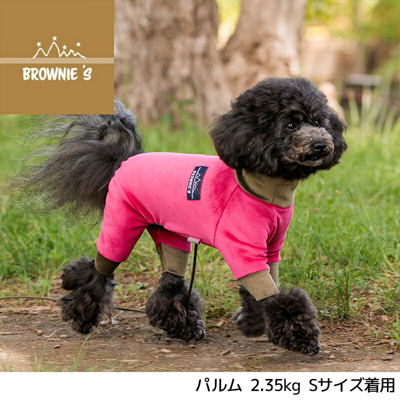 ベロアツートンロンパース S/M/L/XL/XXL BROWNIE'S-ブラウニーズ- 犬服 ドッグウェア 小型犬 BR23AW br231741-1