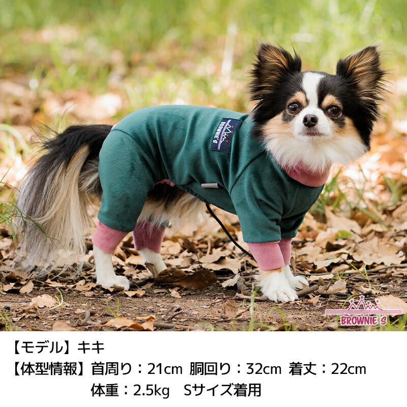 ベロアツートンロンパース S/M/L/XL/XXL BROWNIE'S-ブラウニーズ- 犬服 ドッグウェア 小型犬 BR23AW br231741-1