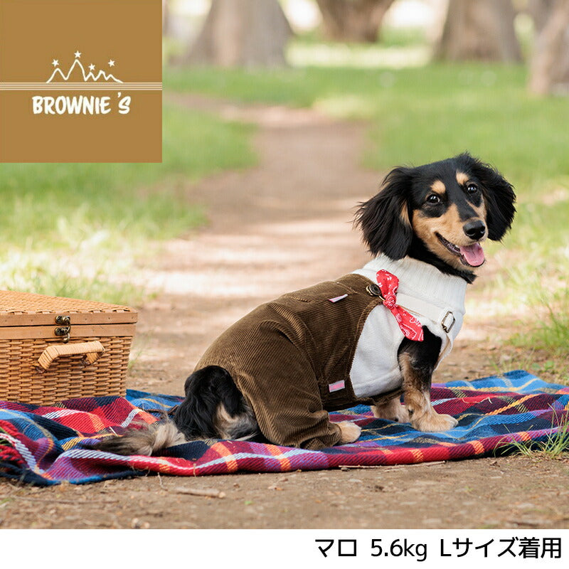重ね着コーデュロイロンパース S/M/L/XL/XXL BROWNIE'S-ブラウニーズ- 犬服 ドッグウェア 小型犬 BR23AW br231747-1