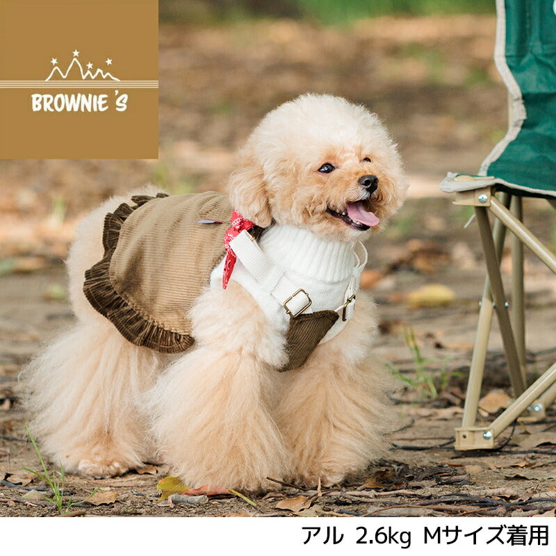 重ね着コーデュロイワンピ S/M/L/XL/XXL BROWNIE'S-ブラウニーズ- 犬服 ドッグウェア 小型犬 BR23AW br231748-1