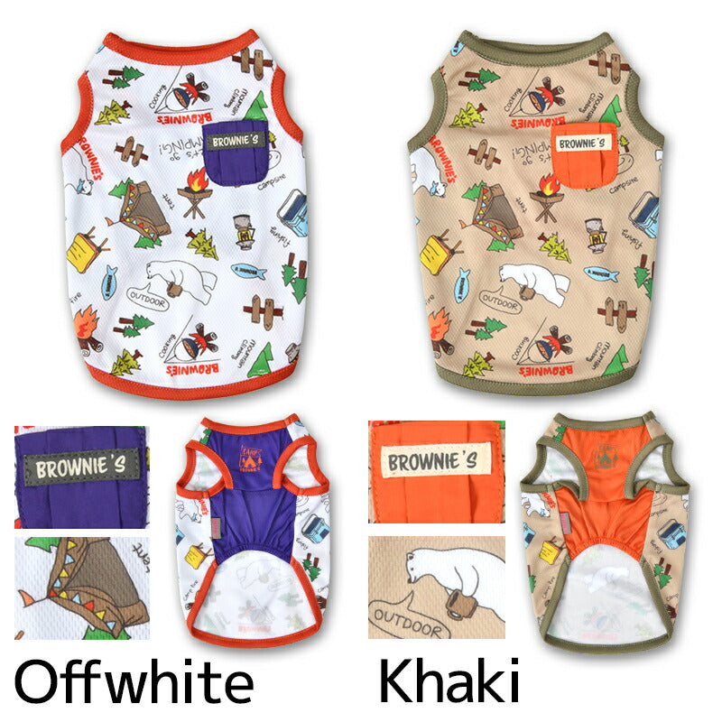 キャンププリントクールタンク S/M/L/XL/XXL BROWNIE'S-ブラウニーズ- 犬服 ドッグウェア 小型犬 BR24SS br241759-1