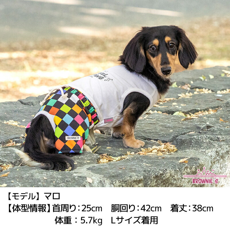 カラフルブロックつなぎ S/M/L/XL/XXL BROWNIE'S-ブラウニーズ- 犬服 ドッグウェア 小型犬 BR24SS br241762-1