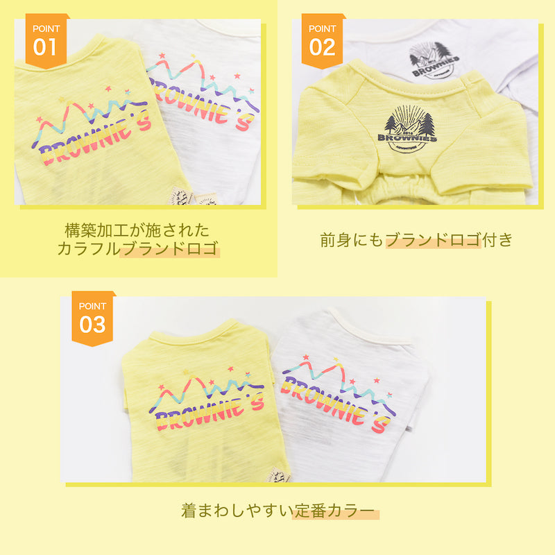 カラフルロゴTシャツ S/M/L/XL/XXL BROWNIE'S-ブラウニーズ- 犬服 ドッグウェア トイプードル チワワ ポメラニアン BR22SS br161670-1