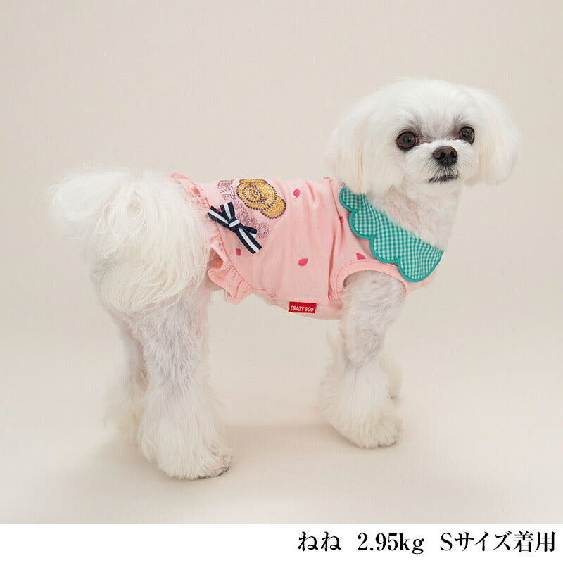 襟付きフルーツタンク XS/S/M/L/XL/XXL/DXS/DS/DM CRAZYBOO -クレイジーブー- 犬服 ドッグウェア CB24SS cb241058-1
