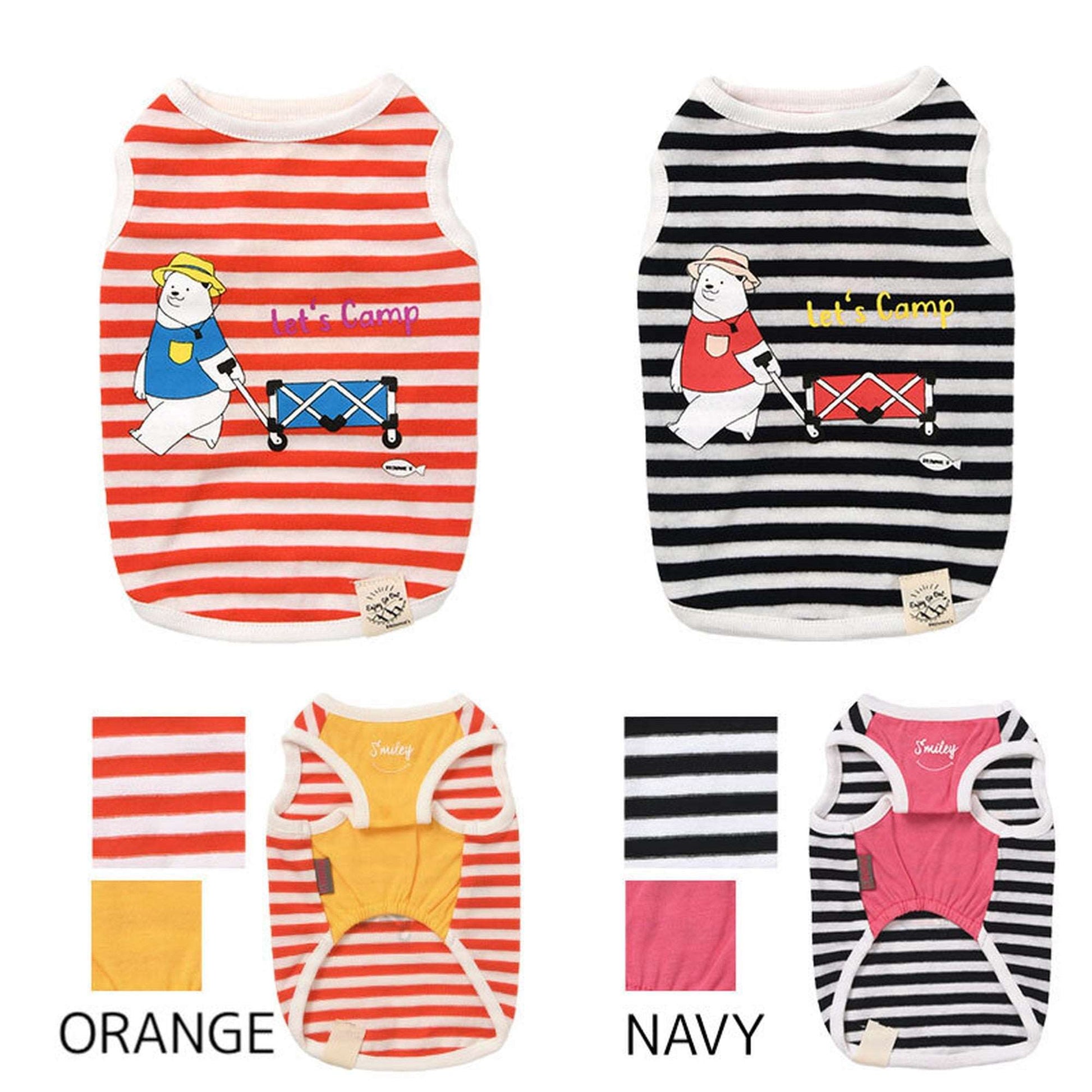 しろくまさんとキャリータンクトップ 犬服 ドッグウェア S/M/L/2L(XL)/3L(XXL) ワンボヤージュ ブラウニーズ トイプードル チワワ ダックス br141572-1