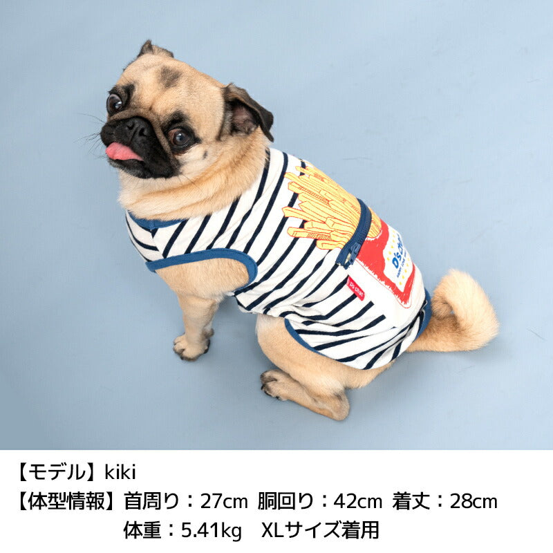 ポテトポケットボーダータンク XS/S/M/L/XL/XXL/DXS/DS/DM/DL/FBS/FBM/FBL D's Chat-ディーズチャット- 犬服 小型犬 ドッグウェア DS24SS ds241212-1
