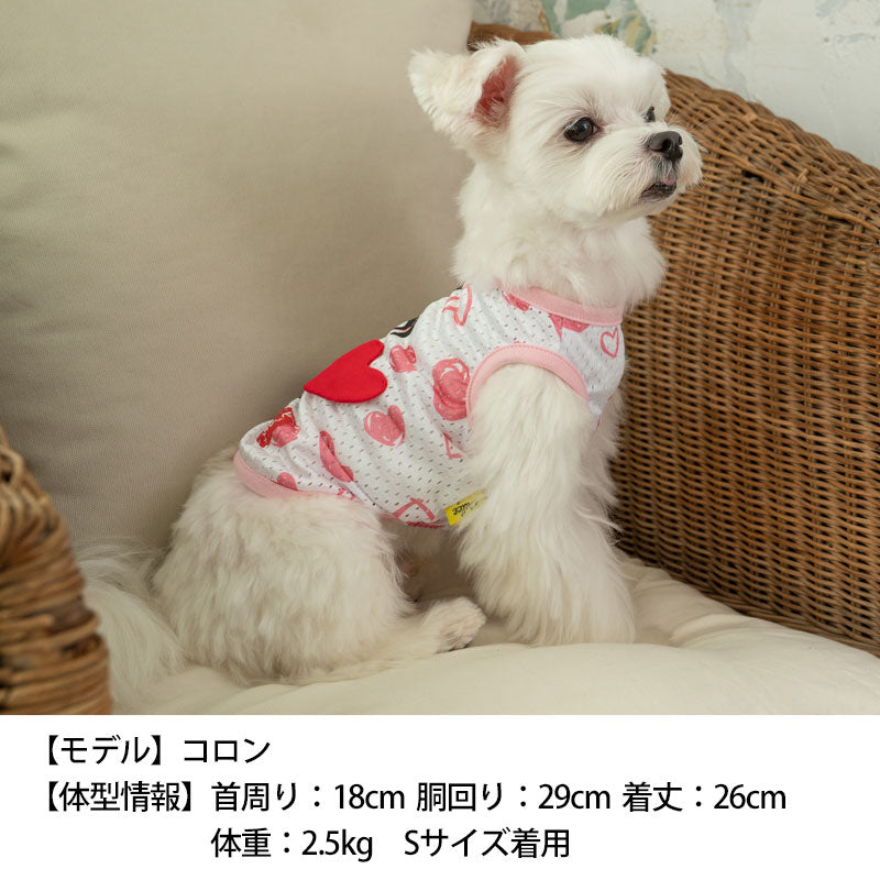 パパママメッシュタンク S/M/L/XL Dulce-ドゥルチェ- 犬服 ドッグウェア トイプードル チワワ ポメラニアン DU23SS du231096-1