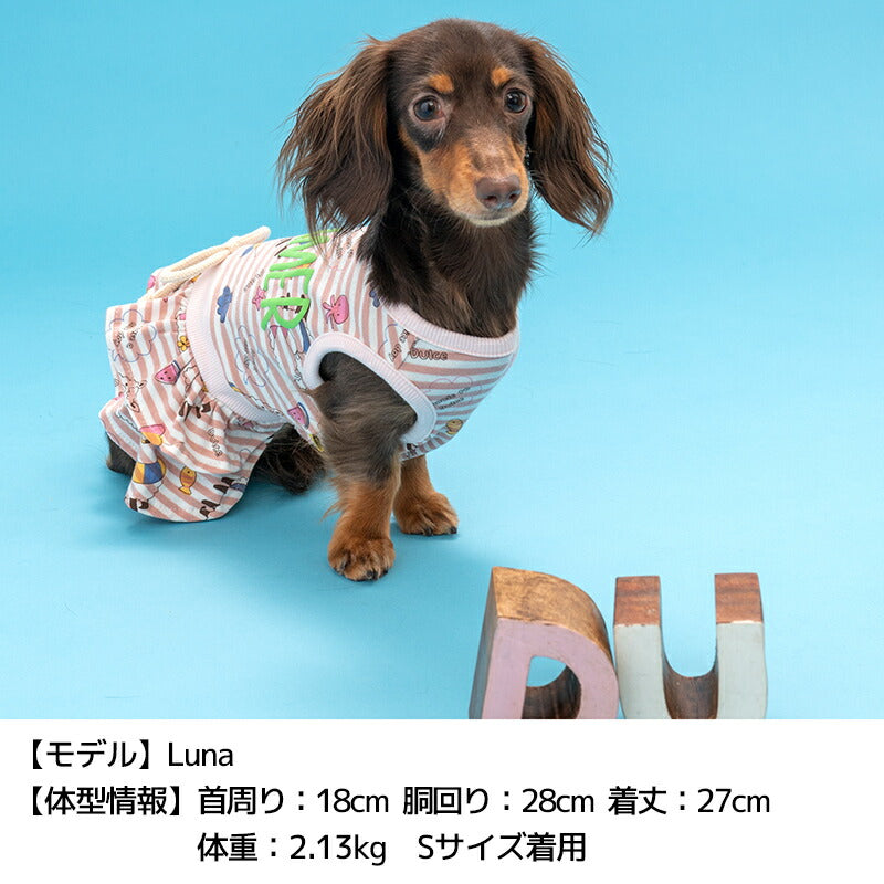 アルパカボーダーワンピ S/M/L/XL Dulce-ドゥルチェ- 犬服 ドッグウェア DU24SS du241127-1