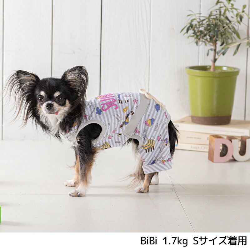 アルパカボーダーつなぎ S/M/L/XL Dulce-ドゥルチェ- 犬服 ドッグウェア DU24SS du241128-1