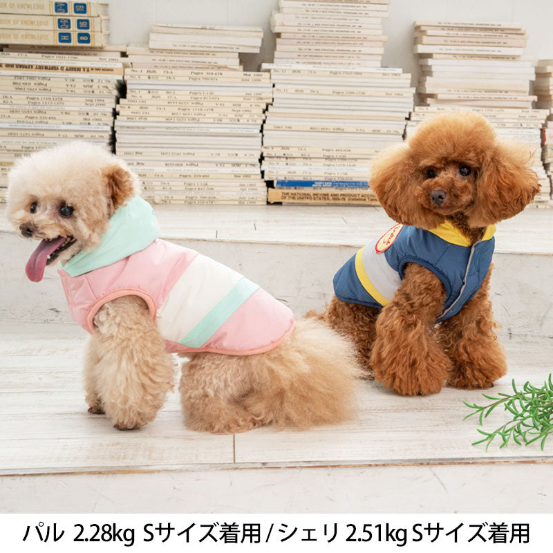切替配色コート S/M/L/XL Dulce-ドゥルチェ- 犬服 ドッグウェア トイプードル チワワ ポメラニアン DU22AW du162082-1