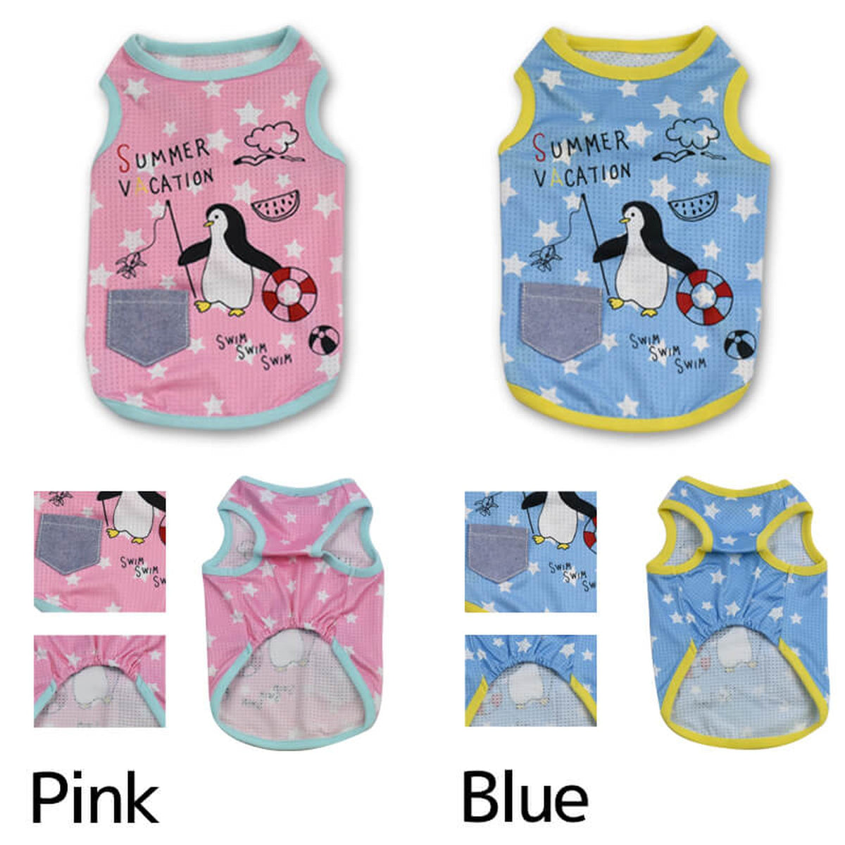 ペンギンプリントタンク S/M/L/XL Dulce-ドゥルチェ- 犬服 ドッグウェア トイプードル チワワ ポメラニアン DU20SS du141007-1